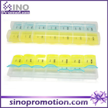 14 Days Decorative Medication Plastic Pill Boxe Keychain in Bulk